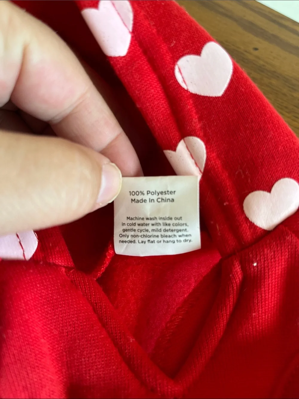 Red 'I Heart You' Dog Hoodie with Heart Print